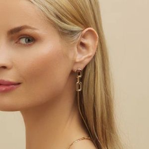 18K Gold Plated Chained Earrings